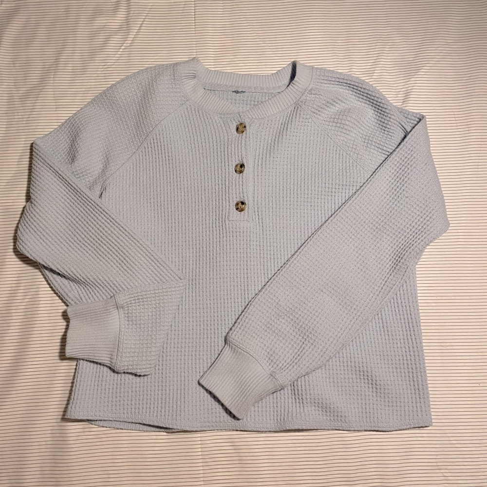 Old navy light blue waffle knit long sleeve